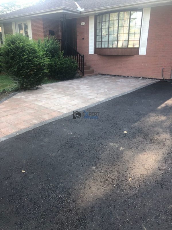 Asphalt Driveway with New Steps, Walls and Patios in Toronto